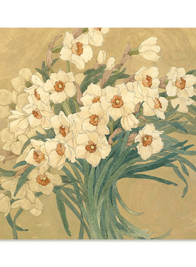 【特惠捡漏】Carleigh Courey复刻艺术插画日式中古花卉装饰画芯