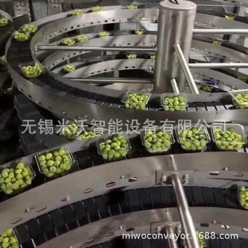 杭州天津湖北螺旋机江苏垂直升降纸箱食品日化电商分拣链板线