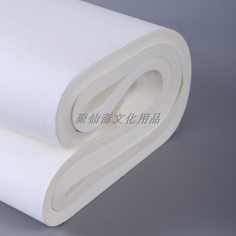 聚仙斋六尺宣纸 6尺对开纯白仿古生宣半生半熟宣 初学者书画纸