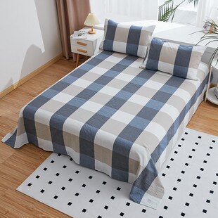 全棉水洗棉床单透气亲肤床罩床垫套大床床单250cm300cm定制