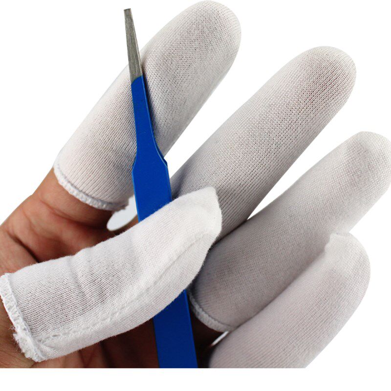 纯棉布指套防护耐磨指套护指劳保手指头套全棉工业点钞透气防汗