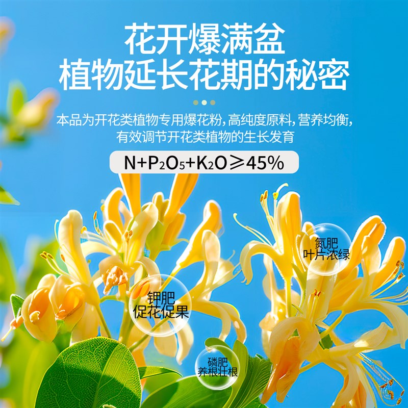 贝可施高浓爆花肥2号花卉开花专用花肥兰花月季三角梅茉莉花肥料