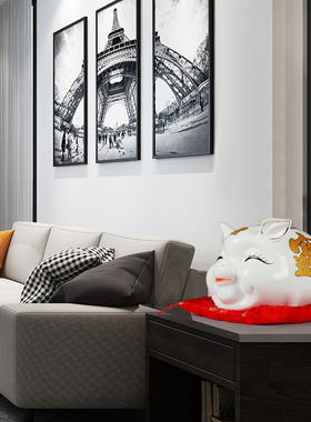 大号陶瓷猪猪存钱储蓄罐个性创意摆件家居装饰品时尚送礼结婚礼物