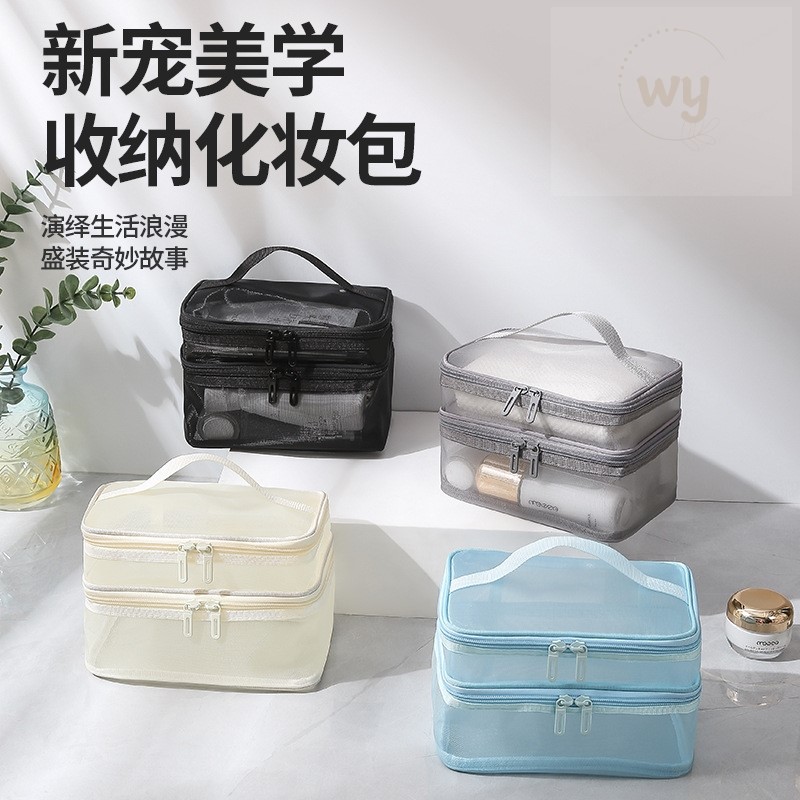化妆收纳包女2025新款便携大容量分区收纳化妆包旅行洗漱包化妆袋