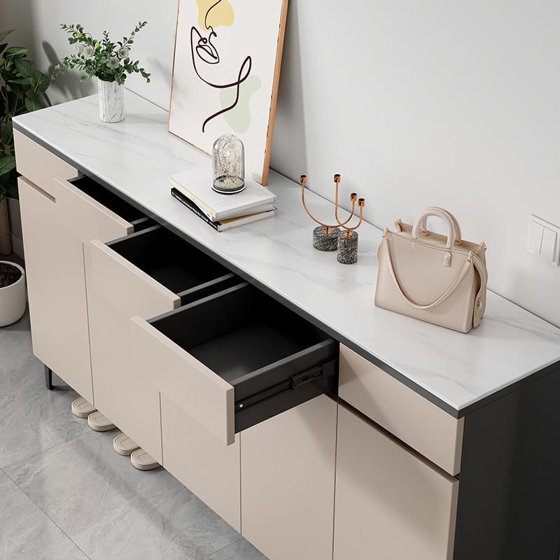 全实木鞋柜家用门口走廊入户储物柜室内新款一体落地靠墙玄关柜子