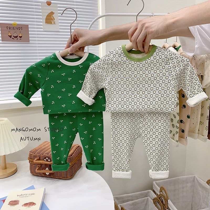 儿童秋衣秋裤套装男童女童加厚童装秋冬新款宝宝保暖内衣小童睡衣