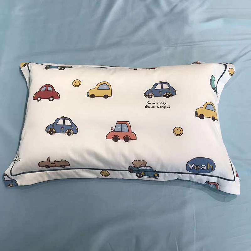 上新四季60支棉卡通A类枕头套 35*55纯棉信封式儿童30*50cm枕芯套