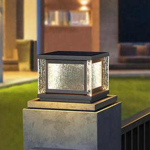 太阳能柱头灯门柱灯庭院柱子灯户外别墅大门灯防水室外院子围墙灯