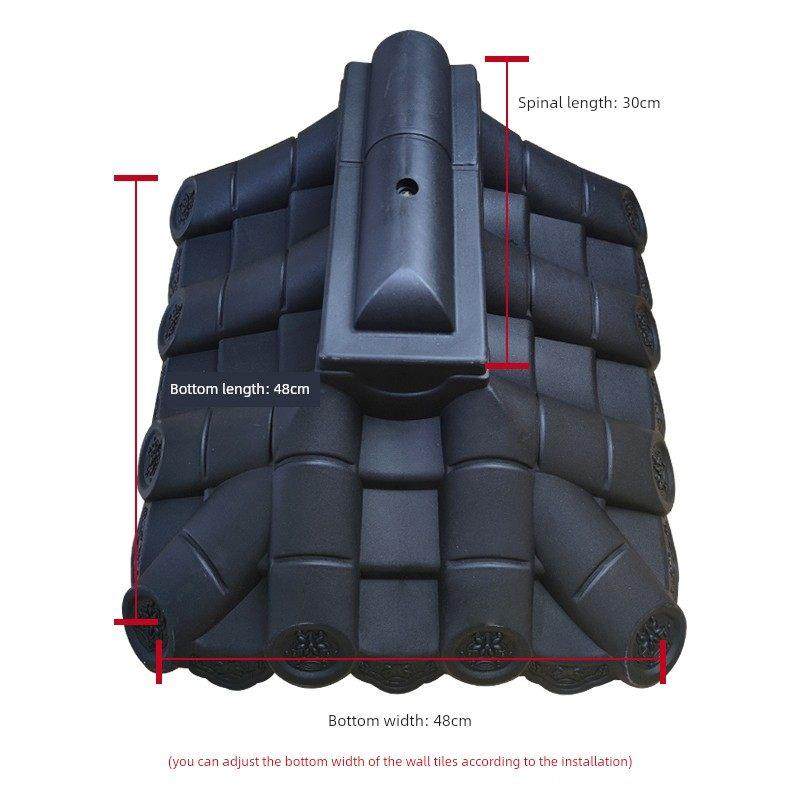 双面墙砖塞砖墙头砖特殊密封砖马头墙树脂砖塑料古董砖墙盖