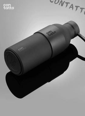 CONTATTO黑白之间304不锈钢保温杯男士户外随身杯车载男颜值水杯