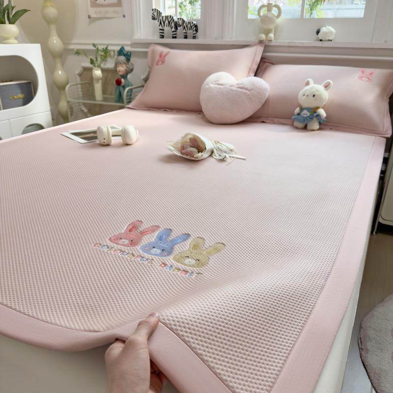 夏季A类母婴级冰豆豆冰丝凉席裸睡亲肤可机洗家用软席儿童空调席6