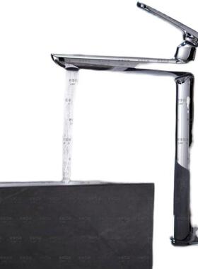 极简线条 一体铸造全铜面盆简约款式龙头高低脚 认证赛道阀芯+NP