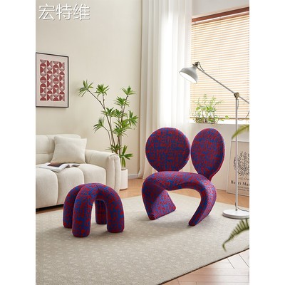 创意设计师米奇单人沙发椅子客厅艺术卡通可爱单椅动物座椅休闲椅