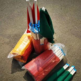 铁路信号旗红黄绿信号旗铁路三色调车旗铁路安全防护旗调车指挥旗