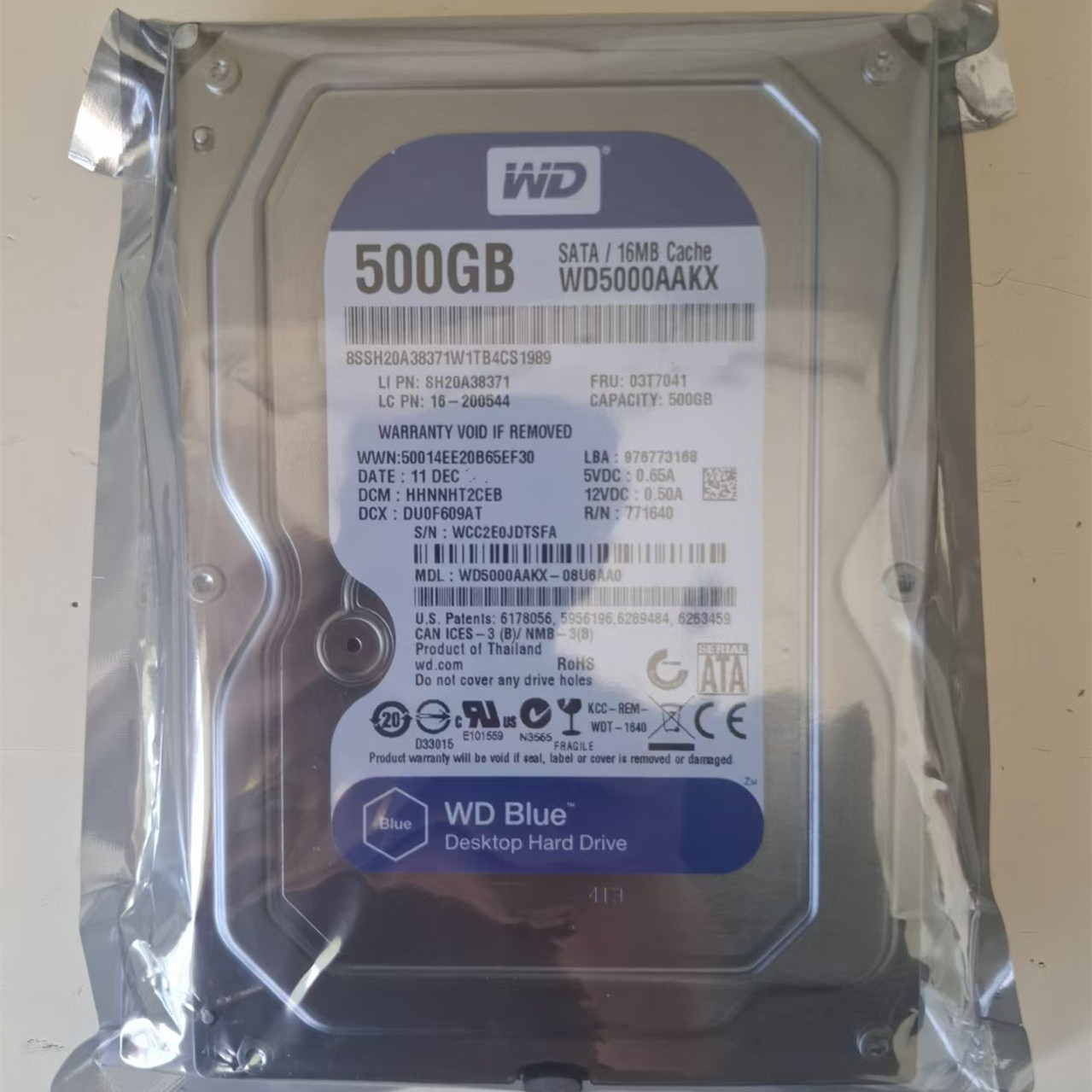 全新WD/西部数据 WD5000AAKX 500G台式机电脑机械硬盘监控7200转