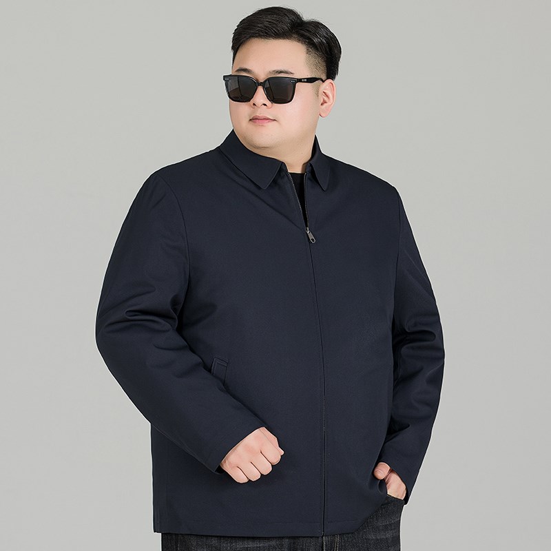 冬季白鹅绒内胆两件套羽绒服男加肥加大码肥佬厅局风羽绒夹克外套