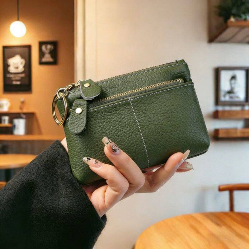 新款零钱包女迷你小钱包钥匙扣挂件收纳硬币包简约时尚拉链手拿包