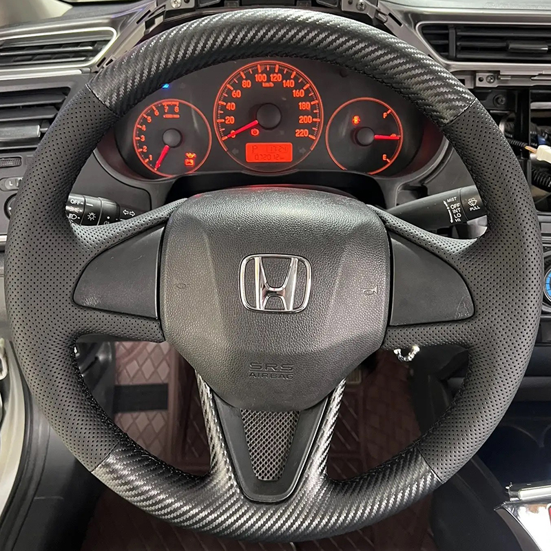 本田飞度哥瑞锋范真皮方向盘套