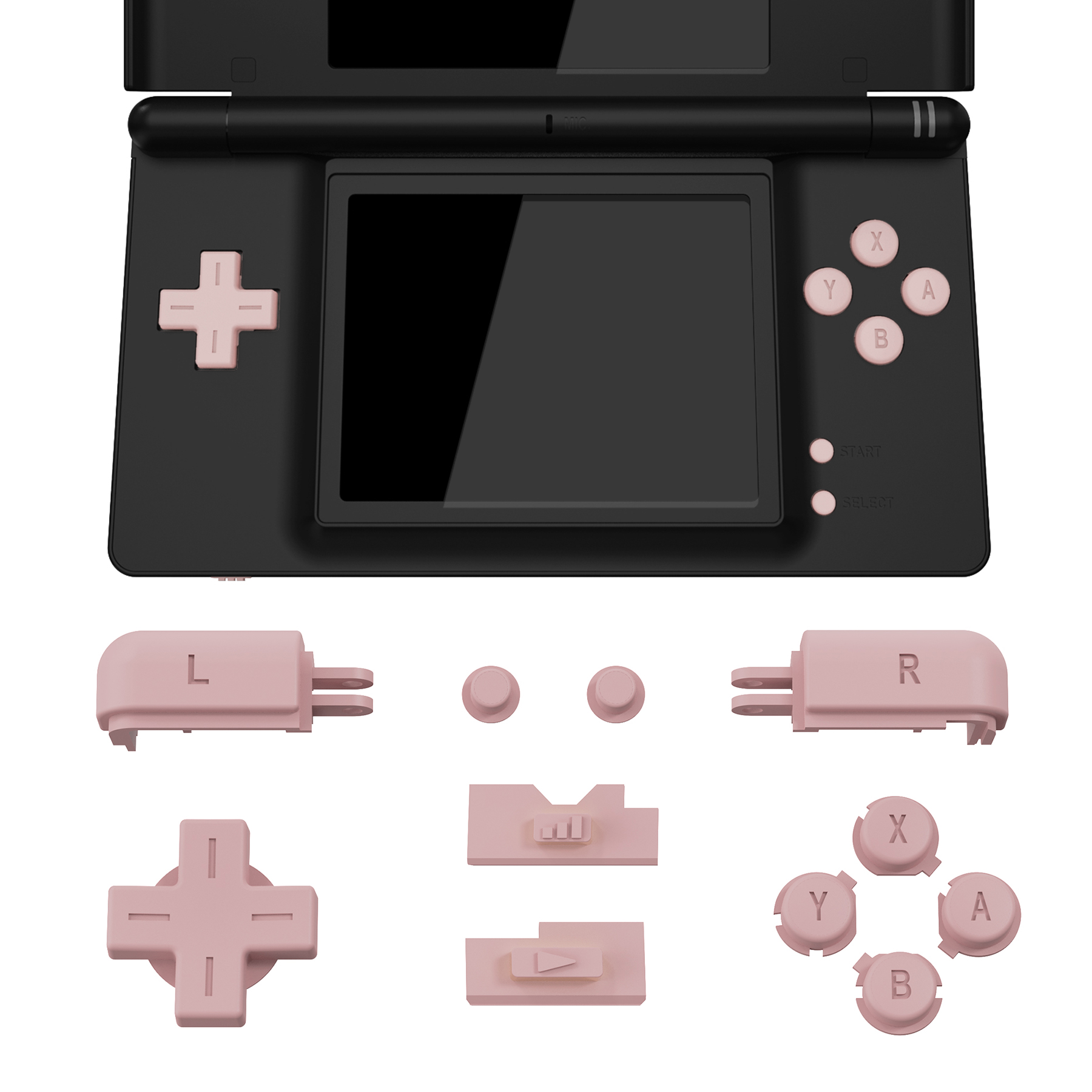 eXtremeRate易极改NDSL全套改装按键替换按键套装Nintendo DS Lite 配件掌机按键DIY附安装工具
