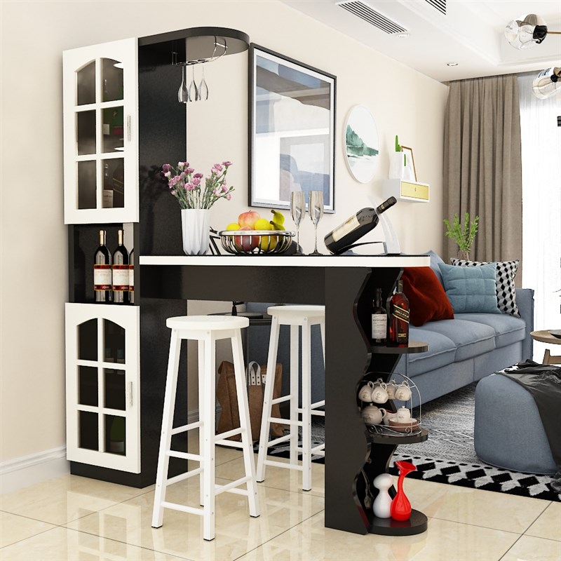 家用吧台桌简约现代欧式客厅玄关柜可移动靠墙厨房隔断柜酒柜