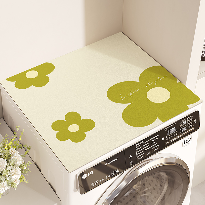 滚筒式洗衣机防尘罩垫冰箱盖布矽藻泥沥水垫防尘垫吸水防晒垫子hz