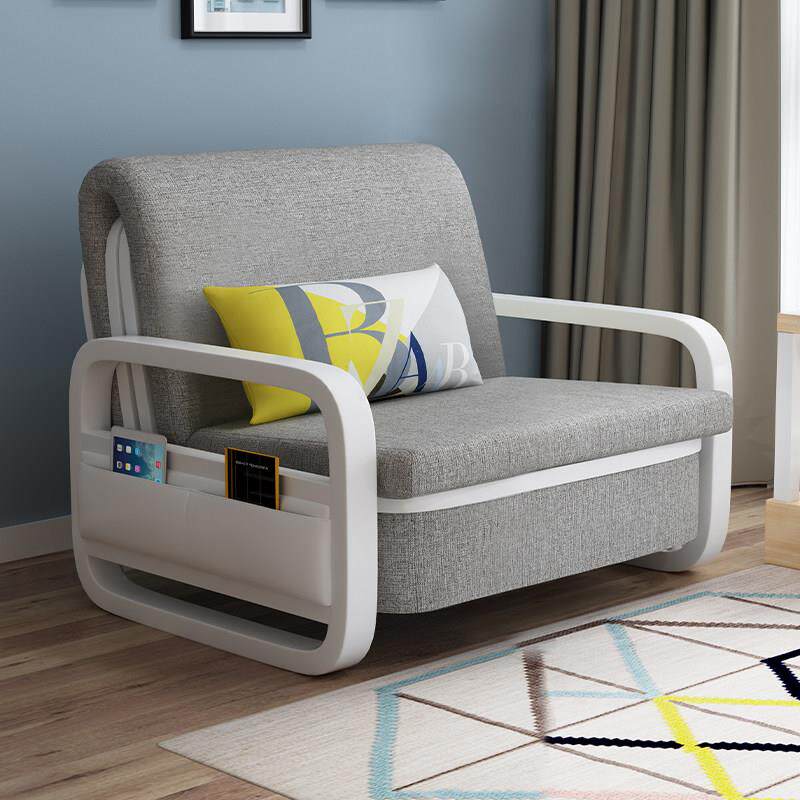 单人沙发床折叠两用 网红款多功能懒人办公小沙发铁艺书房阳台1米