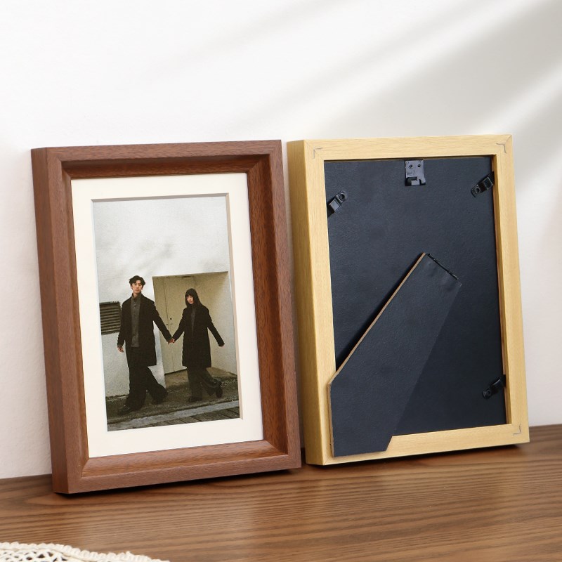 相框空框洗照片定制摆台做成相册6寸7寸8高级感实木展示框架挂墙