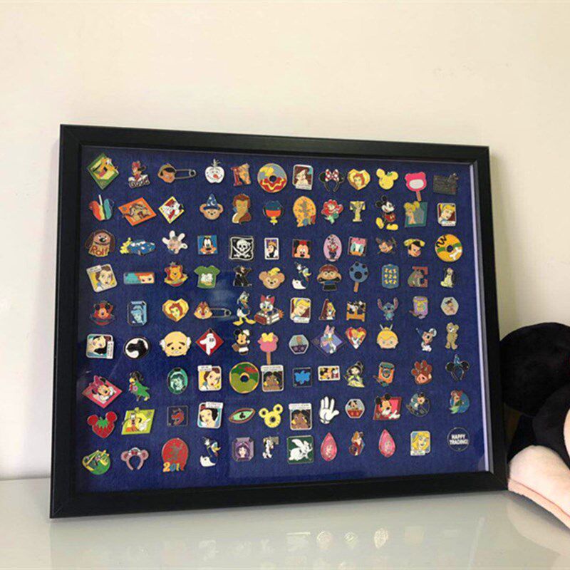 徽章泡泡玛特纪念章展示框实木奖章收纳摆pin冰箱贴勋章bob收纳盒