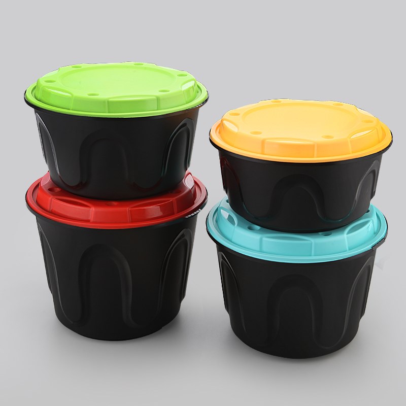 一次性碗 双层打包盒 麻辣烫圆形锁扣餐盒外卖防漏面条加厚碗