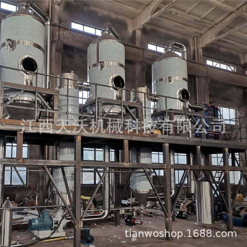 供应番茄酱三效四体强制循环蒸发器不锈钢果汁三效蒸发浓缩设备