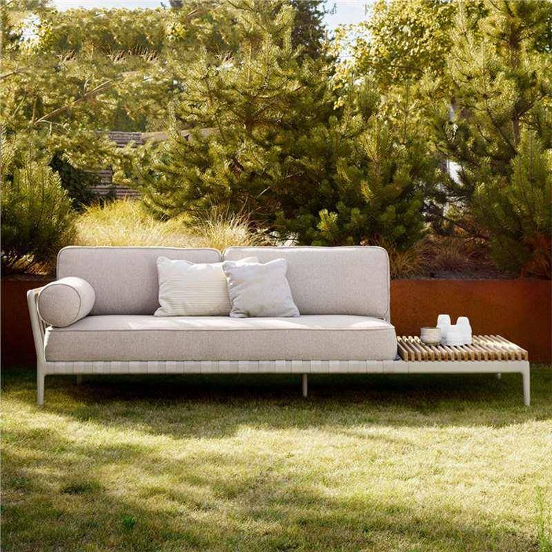 北欧户外沙发藤编实木防雨庭院花园露天阳台茶几组合藤椅家具