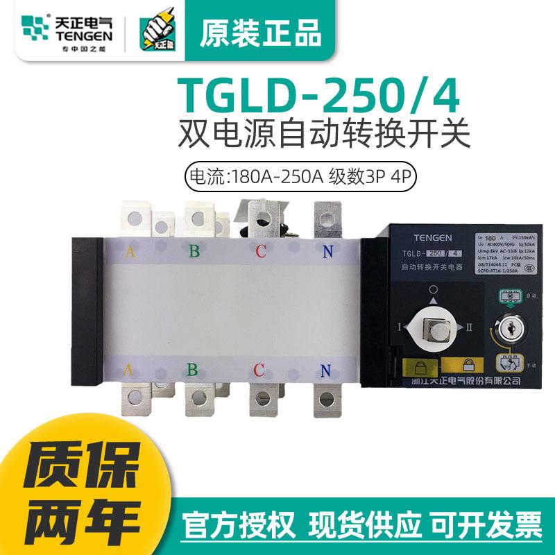 天正TGD-250/4P双电源自动转换开关160A200A225切换隔离PC级380V