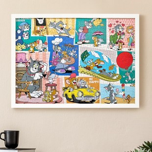 拼图相框1000片70x50*75一千300块裱框420x297mm平图空框卡纸