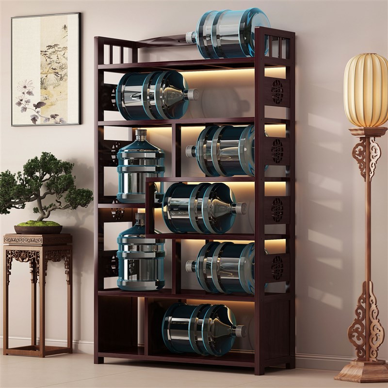 新中式实木博古架办公室家用隔断玄关展示柜置物架茶室收纳展示柜