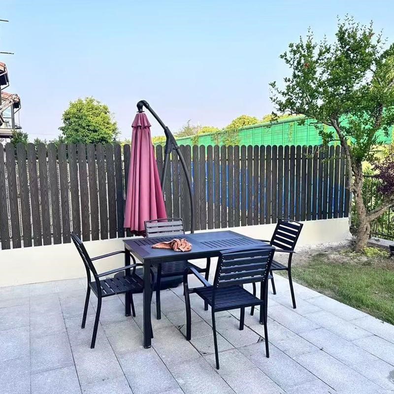 塑木板庭院薄板装饰围栏墙板栅栏板实心木纹花箱板户外椅凳条防水