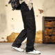 高端美式 男春秋纯棉宽松加绒休闲裤 复古460g重磅多口袋直筒工装 裤