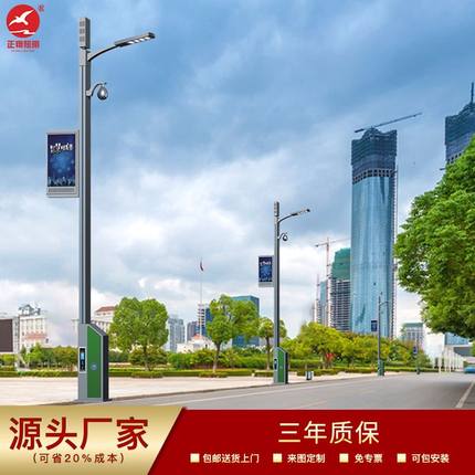 户外多功能综合路灯杆定制led智慧路灯智慧城市道路照明灯