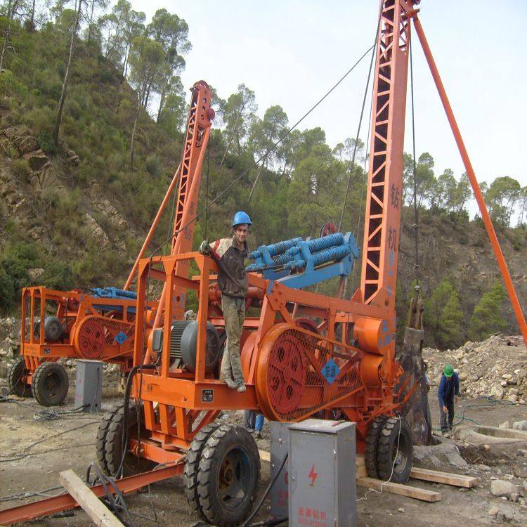 冲击钻机 CZ-6气动冲击 回钻潜孔钻可拆型山地桩工机械打桩机七方