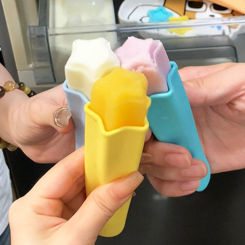 星星棒冰雪糕模具食品级软硅胶家用做冰棍专用自制可手持制冰神器