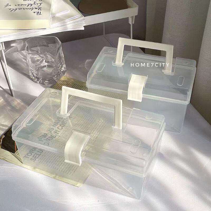 透明防尘手提多功能宿舍药箱