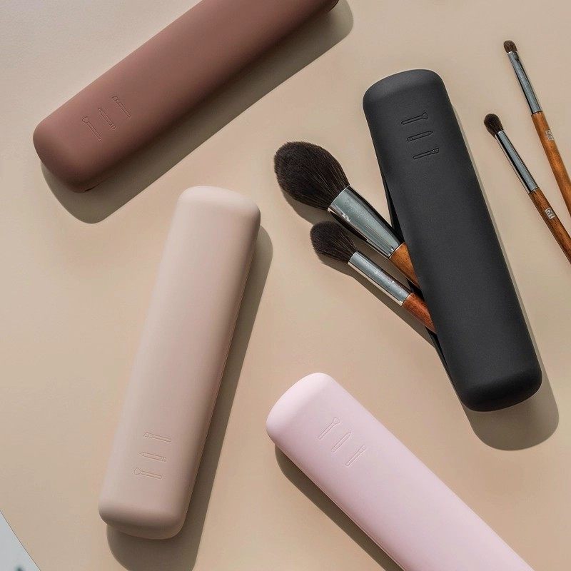 化妆刷硅胶收纳美妆包腮红眼影刷防尘化妆收纳旅行便携小包大容量