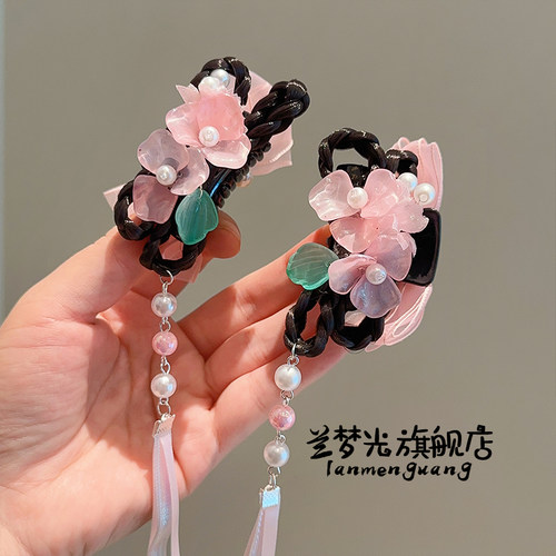 超萌可爱花朵珍珠发夹女童抓夹