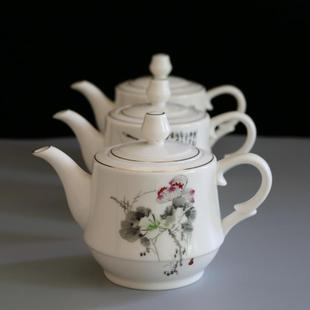 功夫茶具泡茶壶 早茶 过滤壶 单壶400ml 小号 茶壶 家用陶瓷 花茶