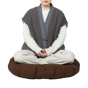 打坐垫禅修垫家用高弹棉瑜伽坐垫冥想静坐垫圆形支撑尾椎咖啡蒲团
