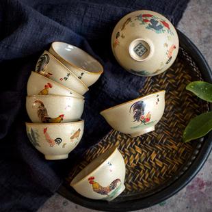 公鸡主题主人杯大明成化斗彩鸡缸杯仿古品茗杯大号单杯茶杯 陶怡