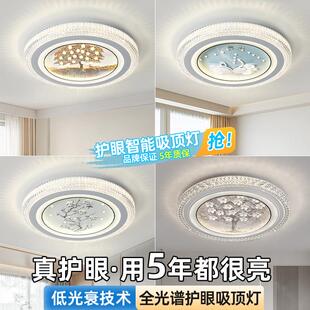 爆款2025网红led主卧室灯现代简约浪漫房间客厅灯圆新款吸顶灯具