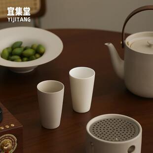 宜集堂INS中古茶杯陶瓷茶具高级感闻香杯咖啡品茗杯精致复古家用