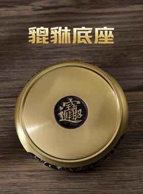 小铜底座饰品香炉铜缸文昌塔葫芦底座新中式古玩通用工艺品