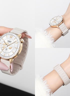 张婧仪同款适用oppo watch x2mini表带OPPO手表孙颖莎磁吸红色表链4pro硅胶mini智能运动X2女款S新型替换带女