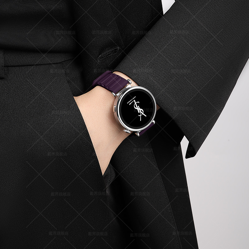 适用华为gt5表带手表gt4新款watchgt5专用gt3pro系列磁吸硅胶watch4腕带男女款时尚高级gt2夏天撞色智能手环